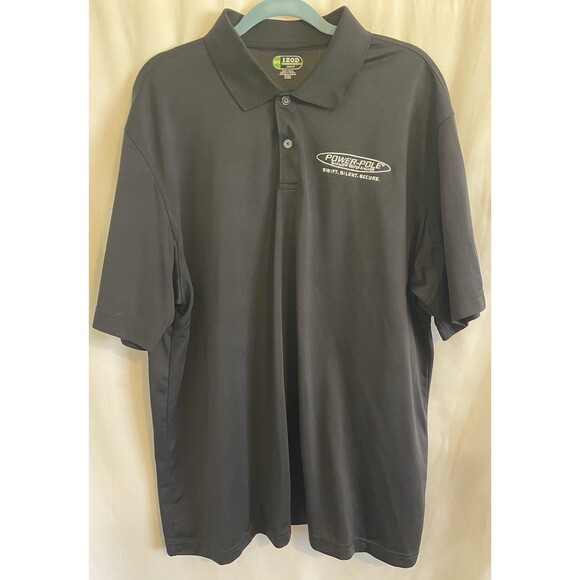 Izod Golf Xtreme Function Shirt Collared Power Pole Black Short Sleeve Men’s XL - Picture 1 of 11